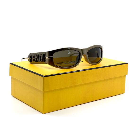 NEW FENDI FE40120I 45E SHINY BROWN AUTHENTIC SUNGLASSES - Picture 12 of 13